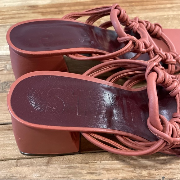 STAUD Adeline Knotted Block Heel in Spice - Picture 7 of 10